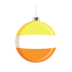 Maverique pride flag Christmas ball icon vector on a white background. LGBTQ+ decorative Christmas tree ornament. Christmas hanging bauble with a Maverique flag symbol. LGBTQ holiday season icon