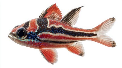 Naklejka premium vibrant cardinalfish in a coral reef