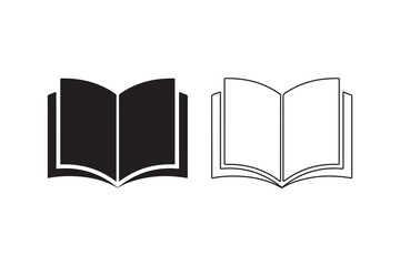 Open book icon set, Education symbol vector