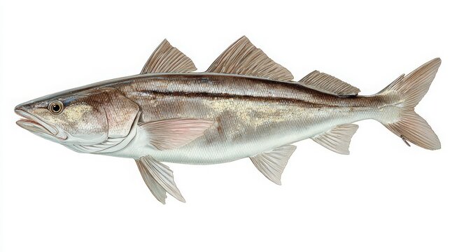 shimmering cobia with brown silver body