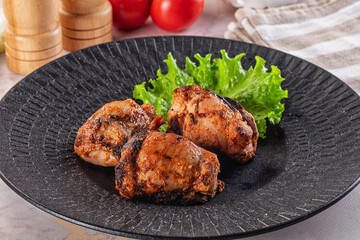 Hot Grilled chicken thigh barbecues