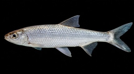 Naklejka premium elegant mullet fish with silver gray body