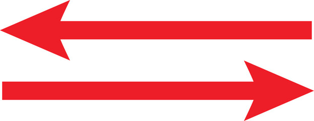 Red Arrow icons set. Cursor. Modern simple arrows. Arrow collection. Simple arrow, big set Vector illustration.