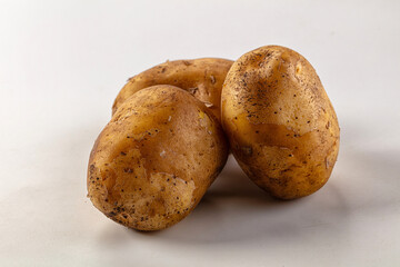 Raw potato heap for cooking