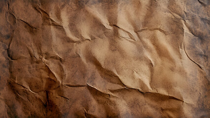 Old paper vintage texture surface for background. Recycle pale brown paper crumpled texture, Cream color recycled kraft paper texture blank with copy space for text.