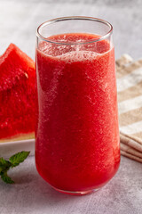 Watermelon sweet smoothie in the glass