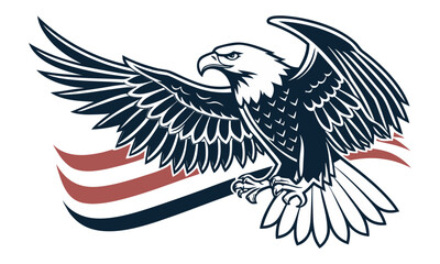 eagle with american flag