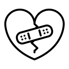 Forgiveness healing simple line icon