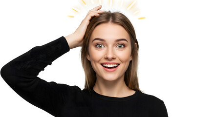 young woman screaming