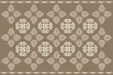 Ethnic patterns seamless warm natural beige pattern design