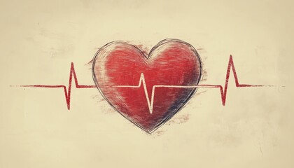 Heartfelt Cardiogram: A Creative Image Representing Love In Various Graphic Formats Such As Jpeg, Object, Picture, And Ai.