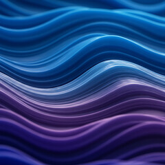 Fototapeta premium Abstract 3D Flowing Waves Background Blue and Purple Gradient