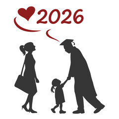Family celebrating graduation in the year 2026 with love and pride