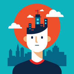 business man in city