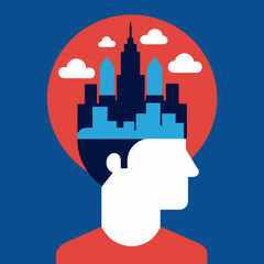 factory worker with a power plant