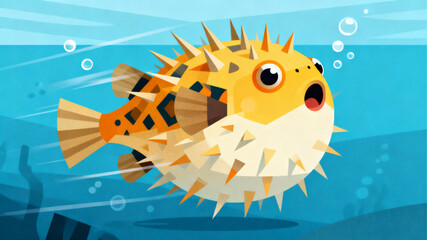 Pufferfish Inflating © FayzaFarzanaIslam