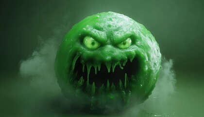Obraz premium Green Monster Halloween Effect: Unleash The Spooky Spirit With This Halloween Monster-Inspired Green Effect For A Frightfully Fun Time!