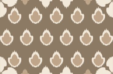 Ikat handwoven blurred zigzag in warm natural beige poster art