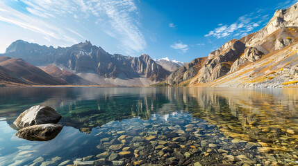 The Changbaishan Tianchi: A Majestic Volcanic Crater Lake on the China-North Korea Border in Jilin, China—Boasting Crystal-Clear Blue Water, Surrounded by Snow-Capped Peaks & Coniferous Forests, Ideal