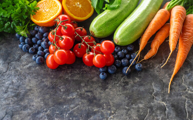 Foods containing lutein on a beautiful background. Selective focus.