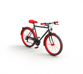 Fototapeta premium Bicycle with Red Accents