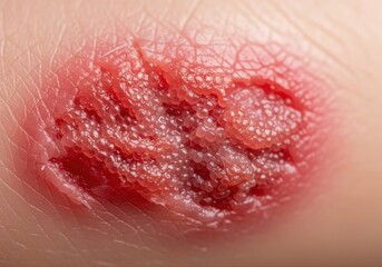 Fototapeta premium Detailed view of a skin lesion
