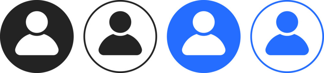 profile icon set. Person symbol. User login icons collection. profile avatar sign. Default social media profile symbols