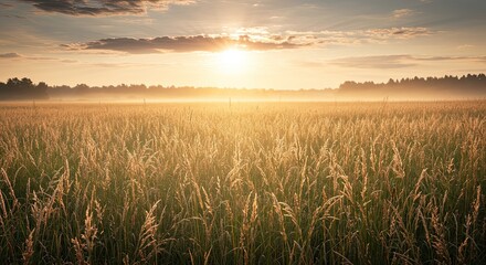 Aesthetic background a field of tall grass with soft light and shadows natural. 