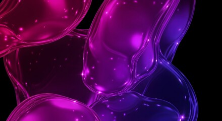 Pink purple glass forms shine, modern glossy abstract background, suitable for digital art, video, or product promotion.