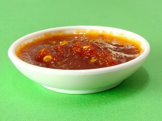 Close Up of Spicy Chili Sauce. Sambal belacan