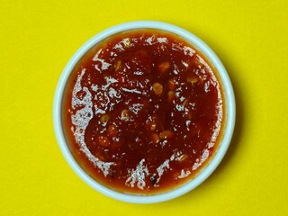 Close Up of Spicy Chili Sauce. Sambal belacan
