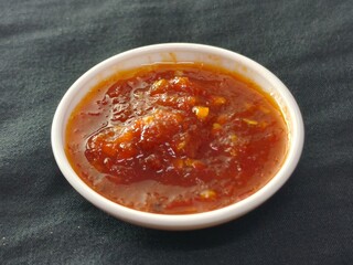 Close Up of Spicy Chili Sauce. Sambal belacan