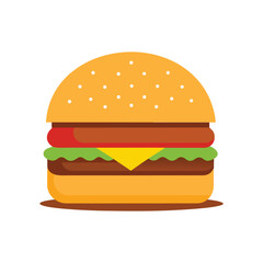hamburger on a white background