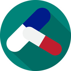 medicine capsules ,medical business ideas, vector flat design illustration, flat design.