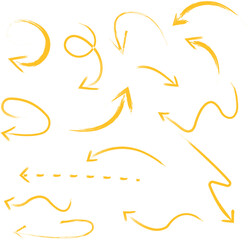 Hand Drawn Sketch Arrows Collection — Doodle Arrow Set 