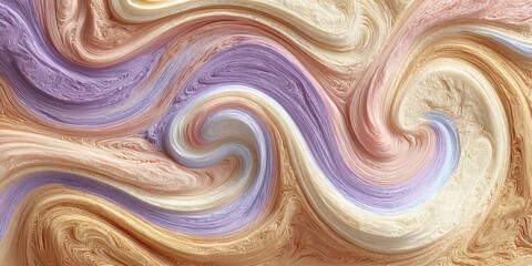 Fototapeta premium Pastel Color Swirl Tile Pattern Texture Background
