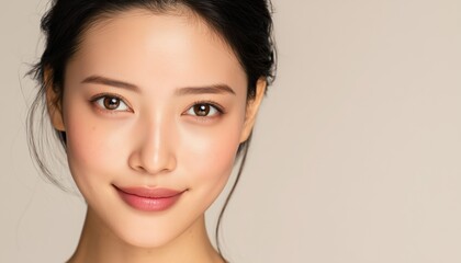 Asian Woman'S Face Transformed With Co2 Laser Treatment To Smooth Acne Scars, Showing How Laser Resolves Skin Issues.