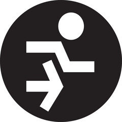 emergency exit sign on black background