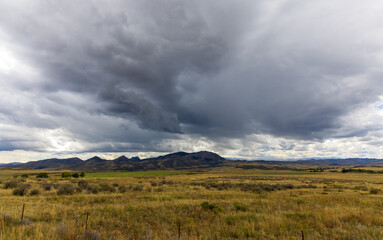 Beautiful landscape of Northern Colorado on a late summer day