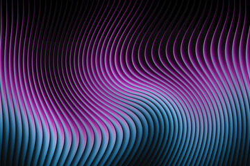 Abstract background undulating vertical lines in vibrant pink blue, a futuristic energetic a sense of depth