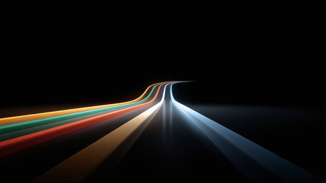 colorful lights on the road