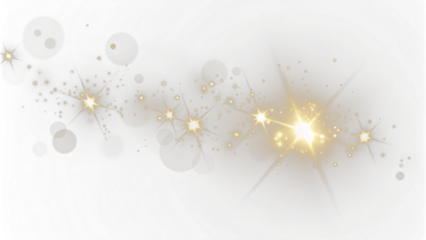 golden star, Sparkling light on PNG isolated backgrounds, sparkling stars PNG. Sparkling light. Glowing light effect, glitter particles and stars. . Magical glow PNG.	