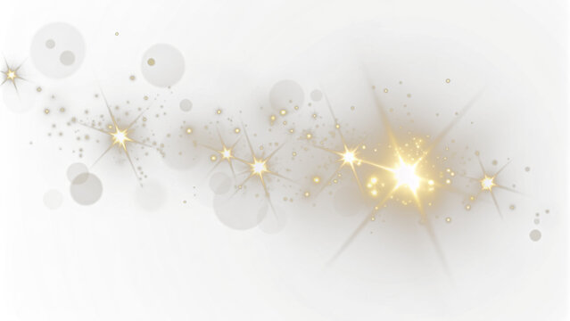 Sparkling light on PNG isolated backgrounds, sparkling stars PNG. Abstract overlay. Glowing light effect with lots of glitter particles and stars. . Magical glow PNG.	