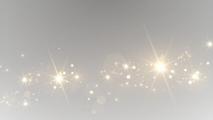Gold sparkle star light effect overlay. twirl, Transparent PNG and black background. Abstract glittering dust and lens flare, magical design element. PNG. Festive gold sparkle, starburst.