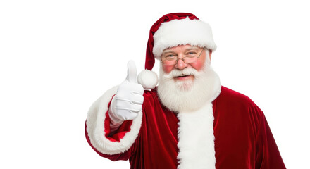 Santa Claus Giving a Thumbs Up Gesture