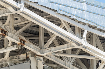 Metal frame of the new building