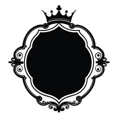 heraldic shield with crown