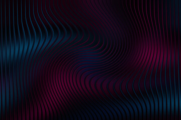 Illustration of an intricate swirl of vertical lines in deep blues and vibrant reds, creating a captivating and dynamic abstract pattern that draws the eye inward