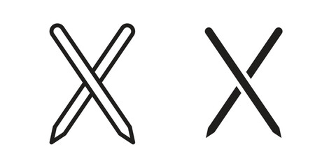 Toothpick icons in line stroke outline art and clip art