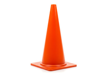 Bright orange traffic cone for road safety, construction zones, and hazard awareness stands ready to guide and protect, ensuring clear visibility and caution